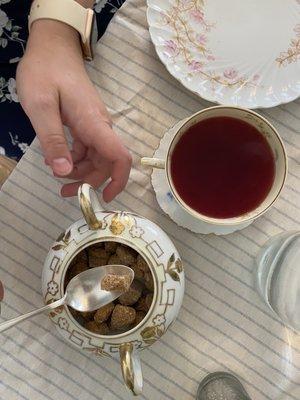 Tea and natural rock sugar