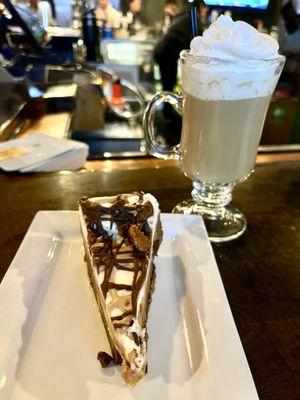 Peanut butter pie and Irish coffee