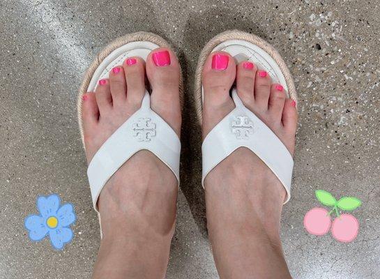 Barbie Pink pedicure