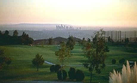 The view from Scholl Canyon. Nice...look at Downtown.