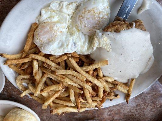 Country Fried Steak and 2 Egg