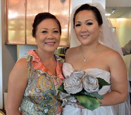 Wedding day looks: mom and bride