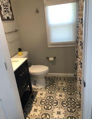 Practical Pittsburgh plumbing replaced and installed new toilet and bathroom vanity