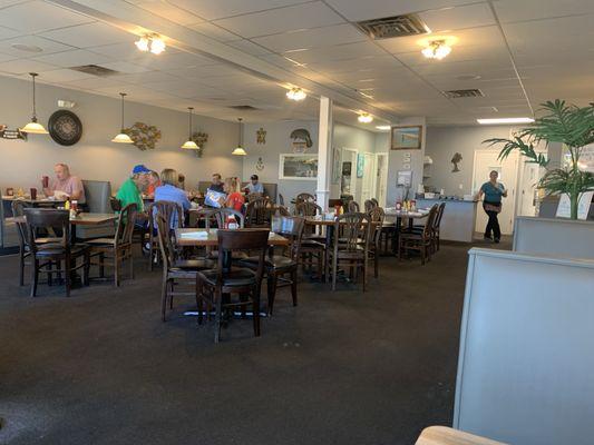 Interior of the restaurant.