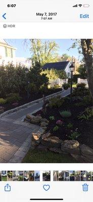 Custom memorial garden walkway