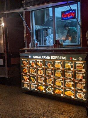 Shawarma Express food cart.