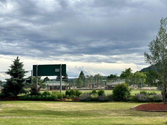 Ball field at the park. Reminds me of a painting I did recently.