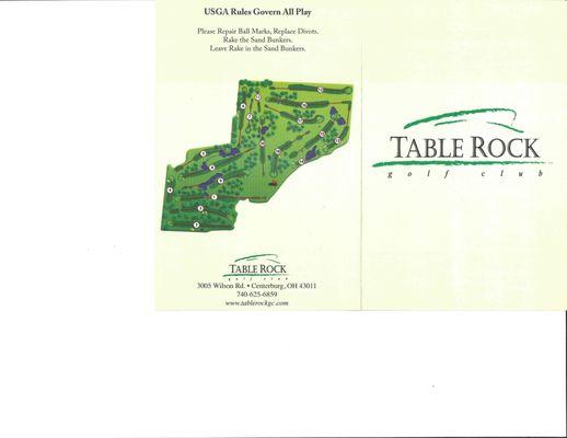 scorecard showing course layout