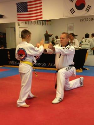 Testing for orange belt.