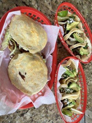 Tacos and gorditas de pastor