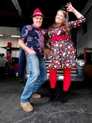 A Merry Dad & Daughter Duo. 
December Joy & Happiness.
With Automotive Repair Fun.