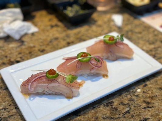 Albacore with red onion and jalapeno