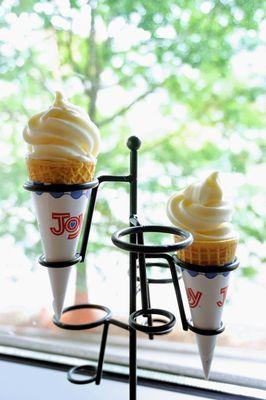 Complimentary Vanilla Ice Cream Cones.