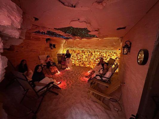 A group of ladies in our Himalayan salt cave