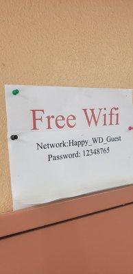 FREE Wifi. What convenience for a laundromat