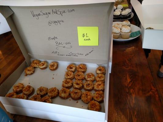 burrito project LA fundraiser: vegan sugar and spice maple bacon donuts