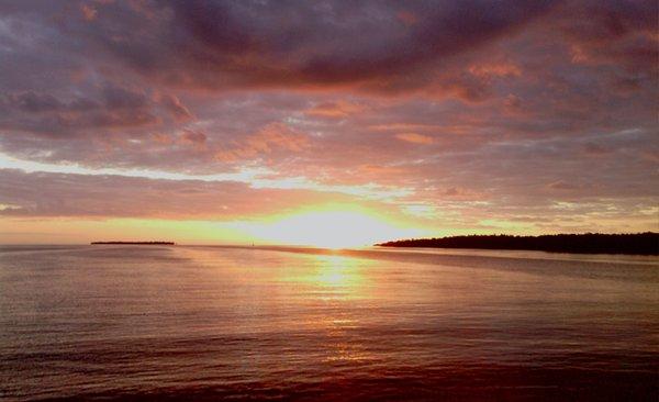 sunset in Naples Bay