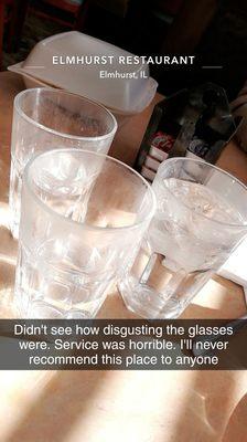 Horrible service & Unclean Glasses