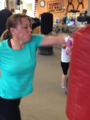 Dee pounding it out #warriorfitboise