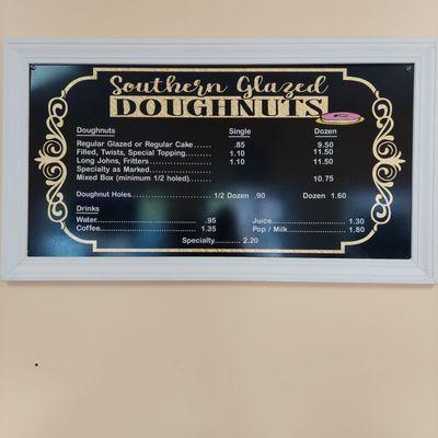 Prices of doughnuts