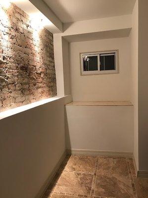 Fully Renovated Indoor Walk in Closet
  -Exposed Brick
  -New Sheet Rock 
  -Plaster
  -New Tile Floor