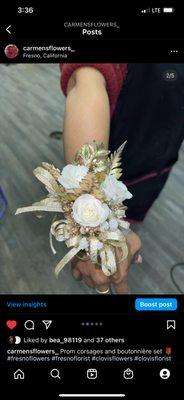 corsage sets for prom