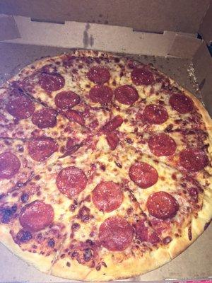 $6.99 ready made pepperoni pizza