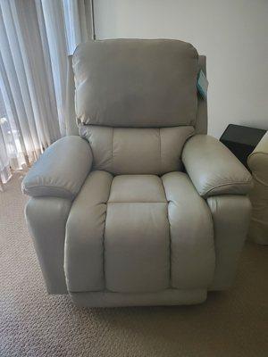 Lazy Boy Just Delivered to my friend's home.  Their top of the line leather power reclining chair with power lumbar and remote control.