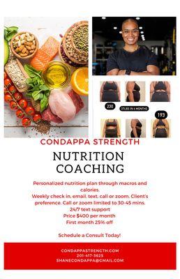 Nutrition Coaching now available