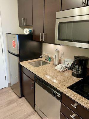 Lots of amenities and a full size coffee maker!