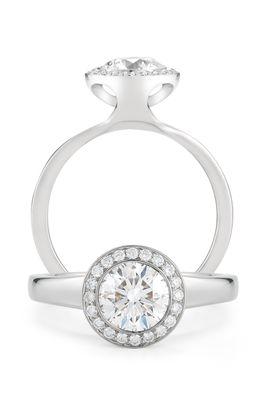 Diana Vincent- Steller- Round Diamond Engagement Ring in Platinum