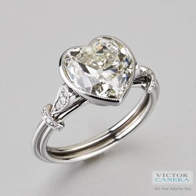 5ct Heart Brilliant Diamond in a tri-wire setting