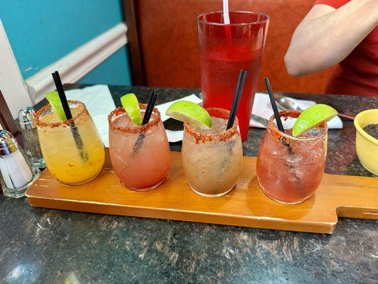 The margarita flight is a good way to taste the various flavors, are fantastic!