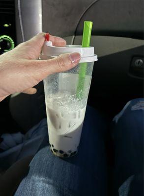 Taro Milk Tea with boba