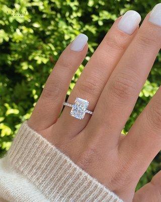 3 carat radiant cut solitaire engagement ring