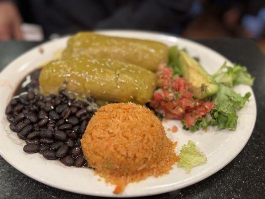 Tamales Plate. Vegan.