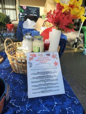 PJ's Organic Body Scrubs at the Brandon Sunday Market - January 2024