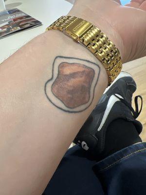 Peanut butter toast tattoo