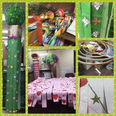 Kazari making for Tanabata, to be displayed during Nisei Week.