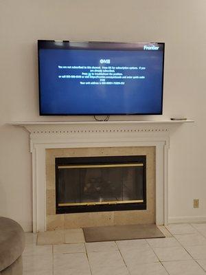 Wall Mounted TV over Fire Place