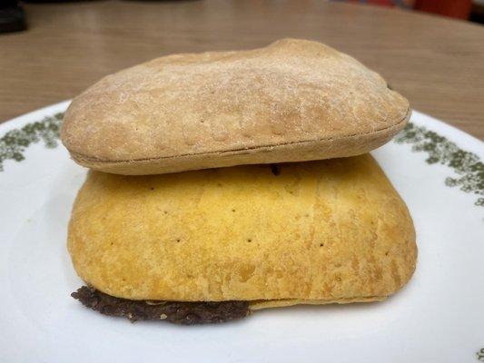 The yummiest meat patties! Jerk chicken and spicy beef