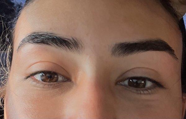 After the swelling went down! I love my brows now thanks to the brow experts