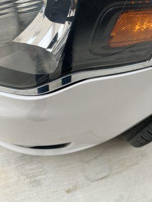 Gap between bumper after repair