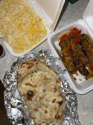 Garlic Naan Chicken Seekh Kabob