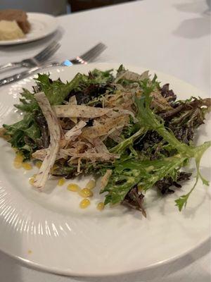 Dinner salad with mung beans