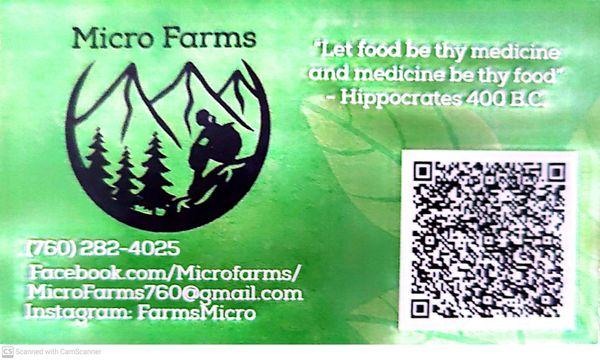 Micro Fam business card