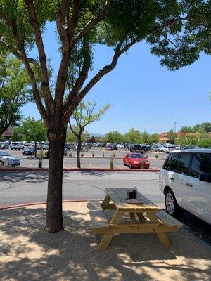 Shaded picnic table so nice!