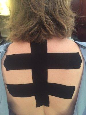 Taping for good posture!  using Spidertech kinesiotape #spidertech