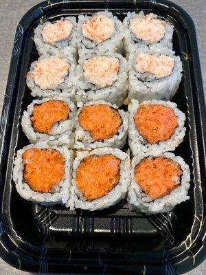 Spicy tuna roll and Crabmeat Shrimp Roll