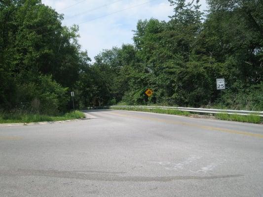 The road leading to the Alpine Inn.